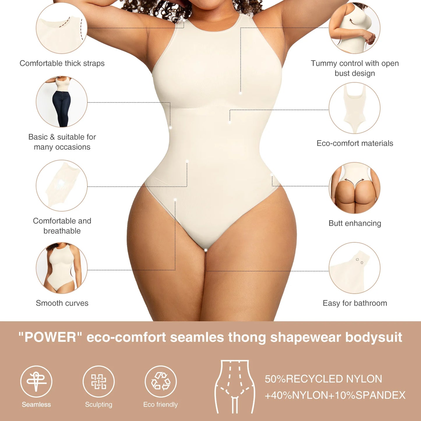 The Glow Sculpt Bodysuit -  by Glovéa