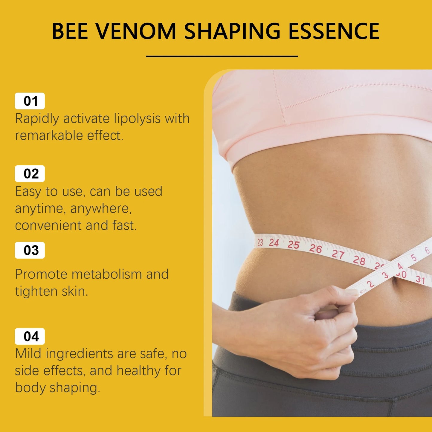 Bee Venom Sculpting Oil - Reduce Fat, Tighten Skin & Shape Waistline.